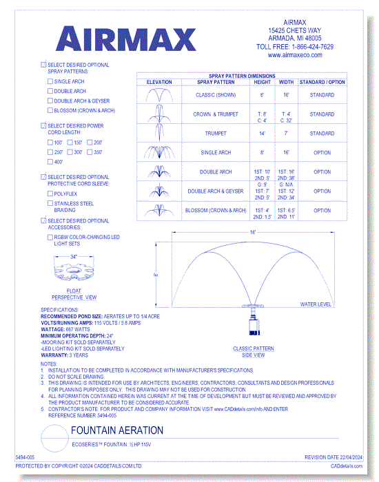 EcoSeries™ Fountain: ½ HP 115v