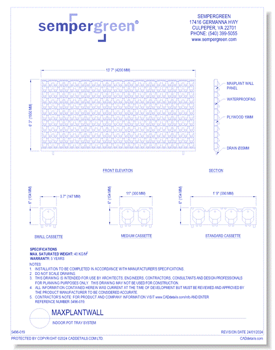 Maxplantwall: Indoor Pot Tray System