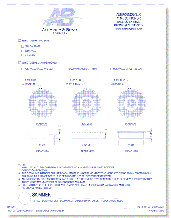 10" Round Set – Deep Walls (Small, Medium, Large)