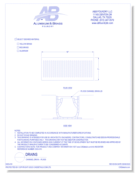 Channel Drain – PL1030