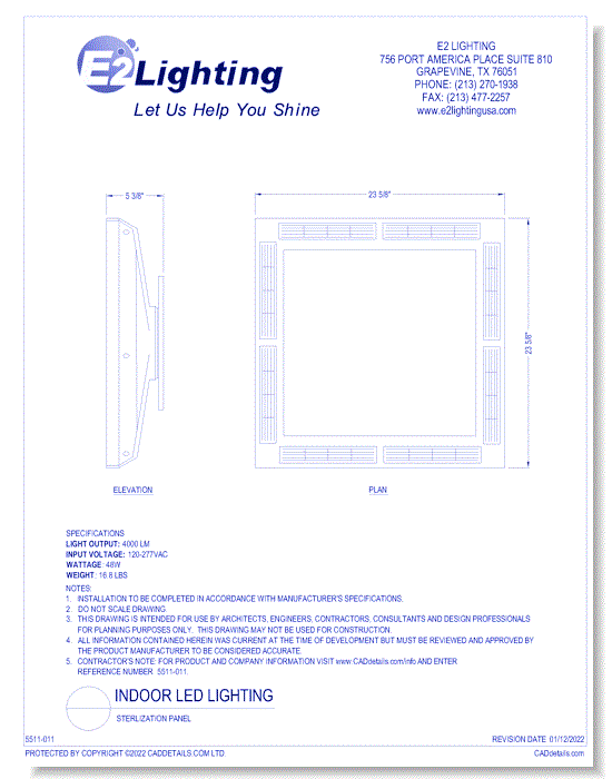 Sterlization Panel