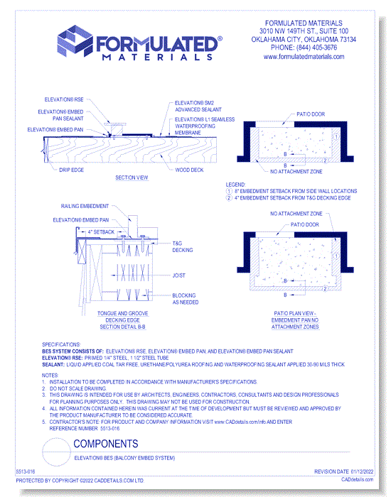 Components: Elevation® BES (Balcony Embed System)