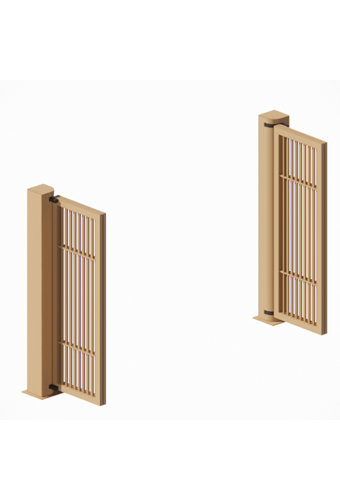 Folding Gate: Model 3 Tower Operator with FlexArm - Bi Parting Panel