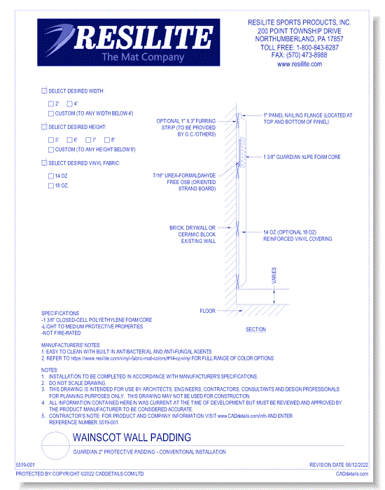 Guardian 2" Protective Padding - Conventional Installation