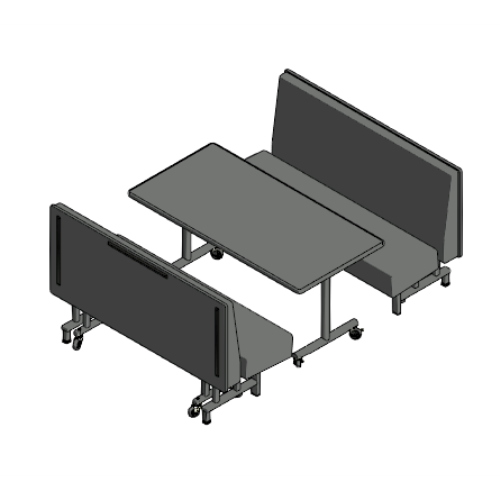 Mobile Folding Booth Seating with Table - Packages: MFBSP