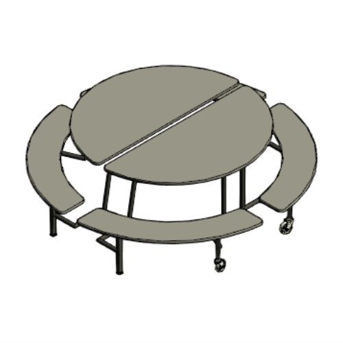 Mobile Bench Tables - Round: MBR