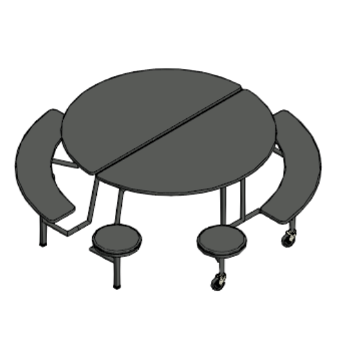 Mobile Stool and Bench Tables - Round: MSBR