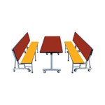View All-in-One Mobile Convertible Benches with Table - Package: ACBP
