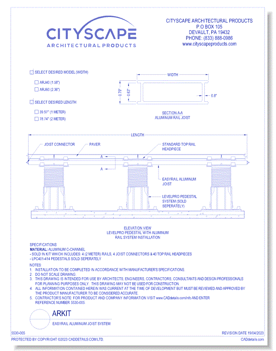 EasyRail Aluminum Joist System 