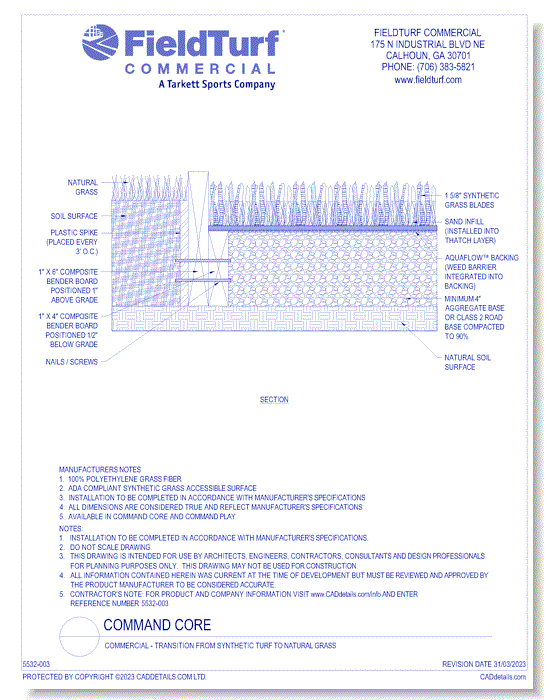 Command Core: Commercial - Transition From Synthetic Turf to Natural Grass