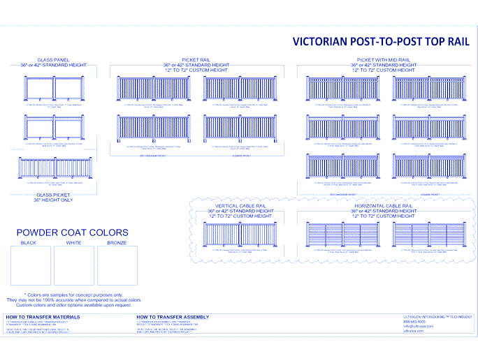 Aluminum Railing System: Victorian Post-to-Post Top Rail