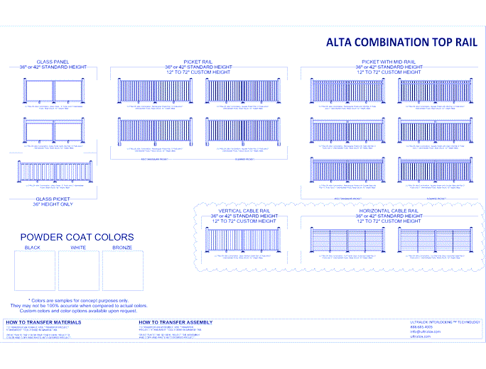 Aluminum Railing System: Alta Combination Top Rail