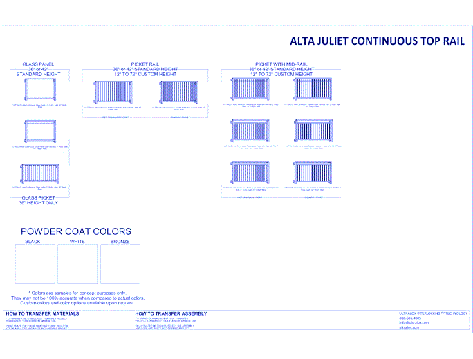 Aluminum Railing System: Alta Continuous Juliet Rail