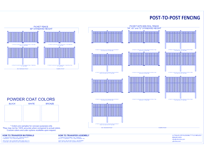 Aluminum Fencing Systems CADdetails