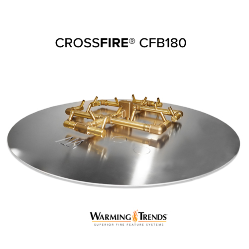 CAD Drawings Warming Trends Original CROSSFIRE Brass Burner: CFB180