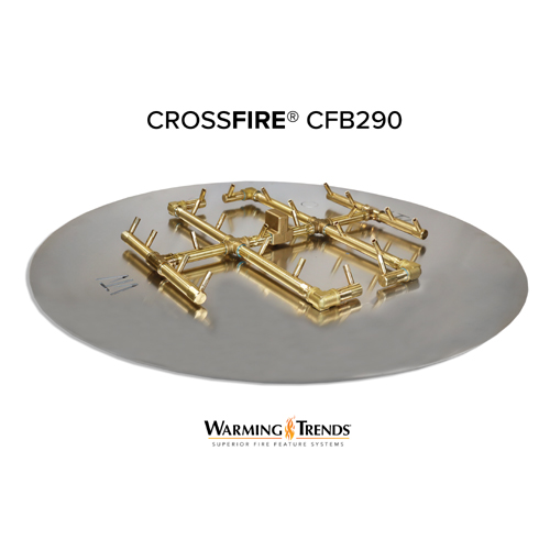 CAD Drawings Warming Trends Original CROSSFIRE Brass Burner: CFB290
