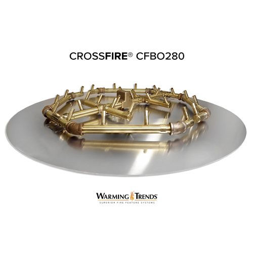 CAD Drawings Warming Trends Octagonal CROSSFIRE Brass Burner: CFBO280