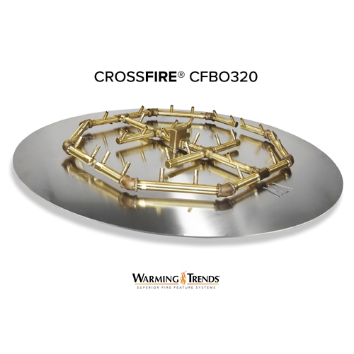 CAD Drawings Warming Trends Octagonal CROSSFIRE Brass Burner: CFBO320