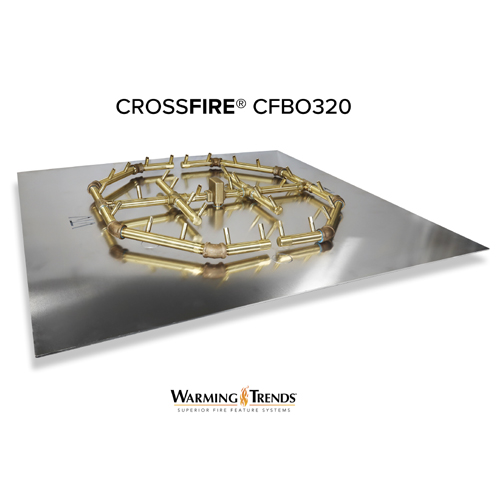 CAD Drawings Warming Trends Octagonal CROSSFIRE Brass Burner: CFBO320
