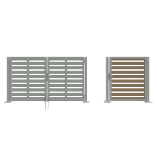 CAD Drawings PalmSHIELD Sampson Semi-Private Aluminum and Composite Swing Gates