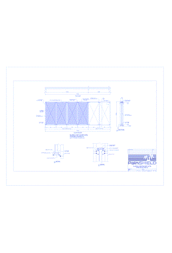 Stiffening detail of mesh detail elevation and section autocad