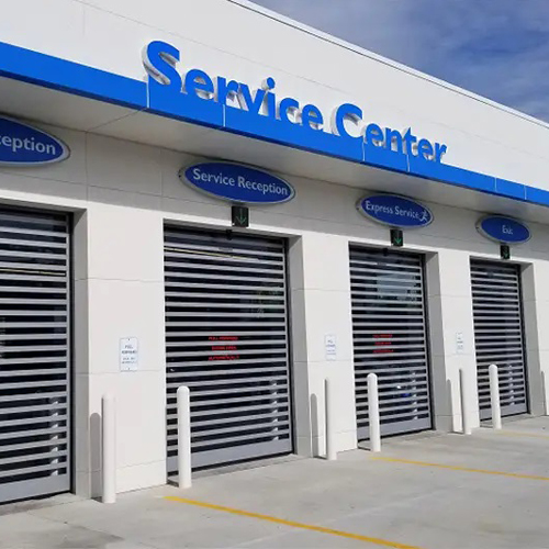 CAD Drawings BIM Models Overhead Door™ Brand High Speed Exterior Full-View Metal Door – RapidView® 999