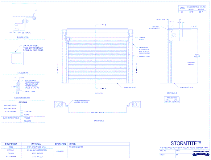 Stormtite™ 625 - Insulated Heavy-Duty Rolling Doors (Between Jambs)