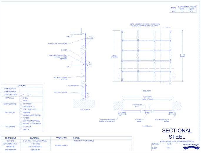 Sectional Steel Doors 420