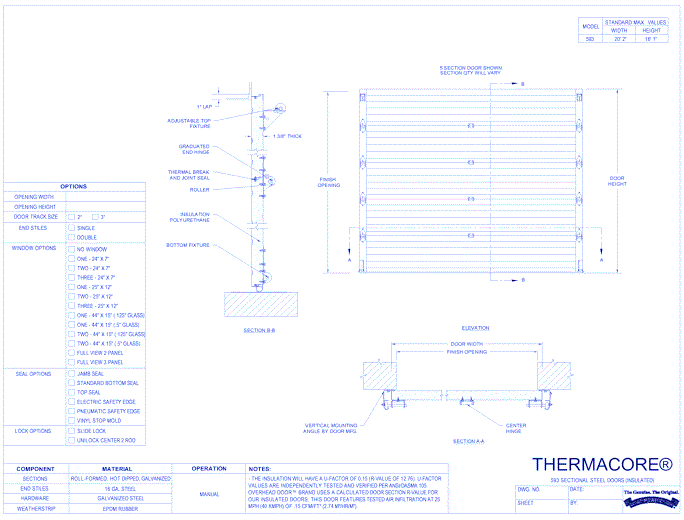 Thermacore® Sectional Steel Doors 593