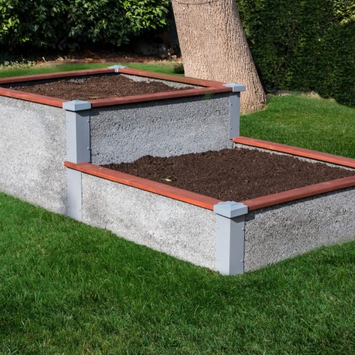 CAD Drawings Durable GreenBed 4'X8' Stepped Raised Garden Bed Kit