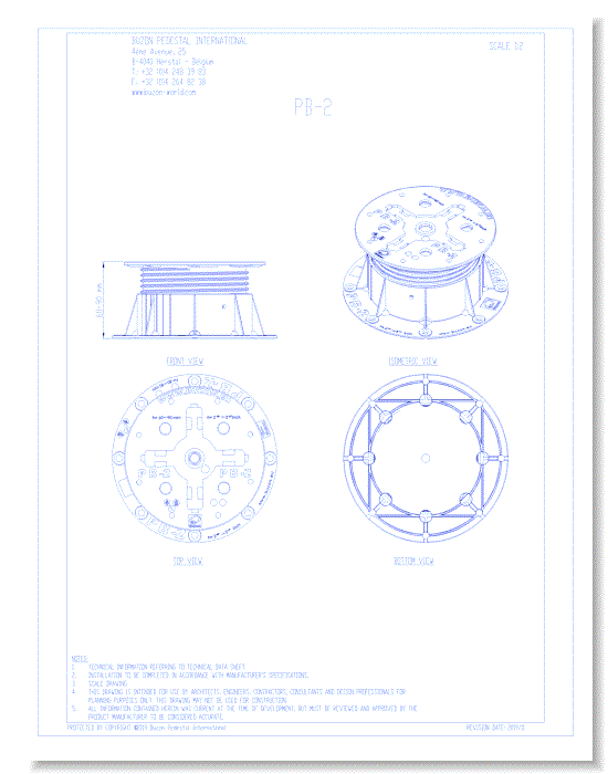 Pedestal PB-2 (60 to 90 mm)