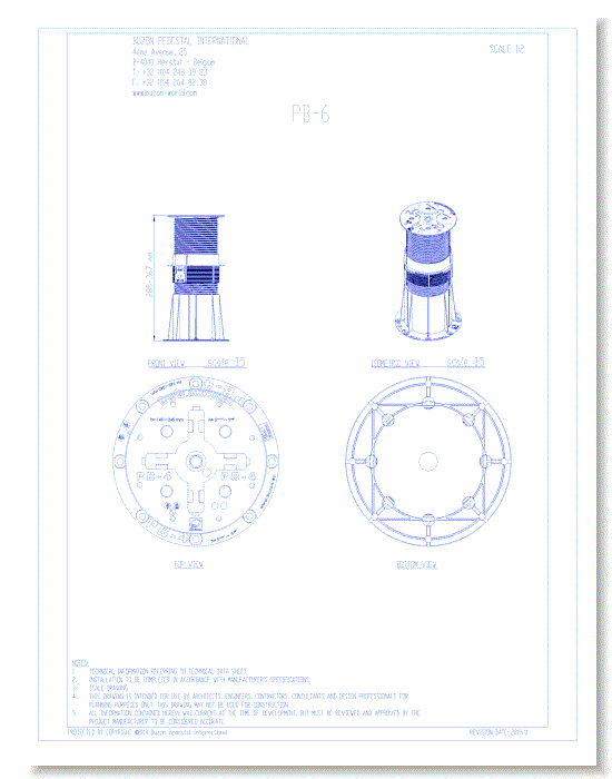 Pedestal PB-6 (285 to 367 mm)