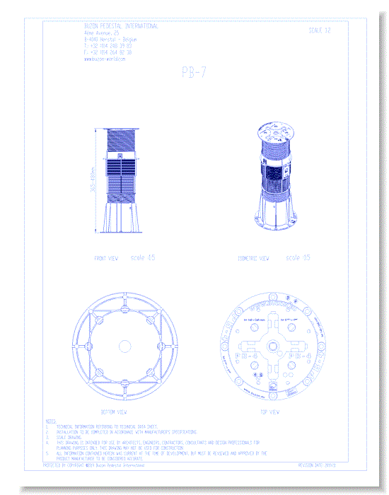 Pedestal PB-7 (365 to 480 mm)