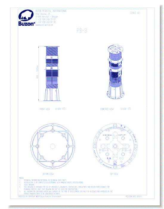 Pedestal PB-8 (480 to 595 mm)