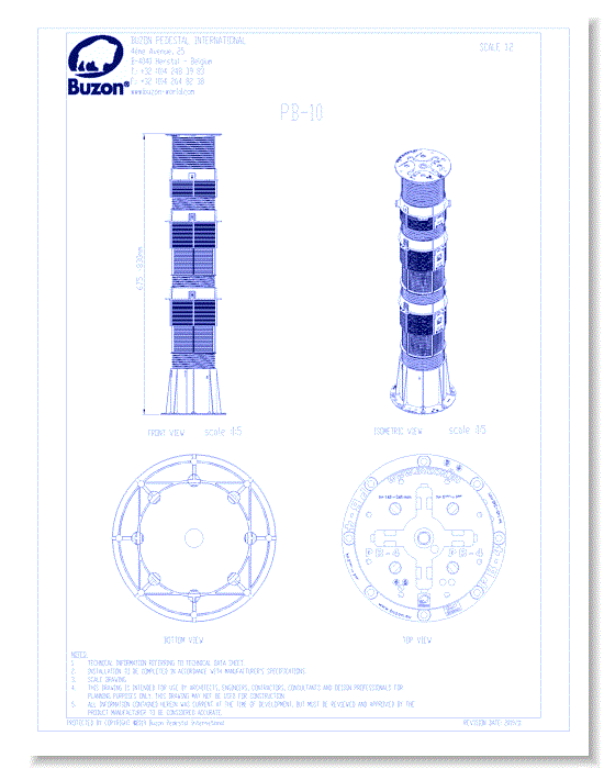 Pedestal PB-10 (675 to 830 mm)