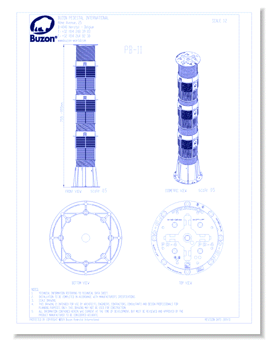 Pedestal PB-11 (755 to 955 mm)