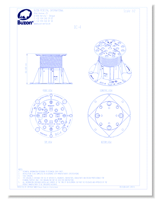 Pedestal BC-4 (85 to 140 mm) 