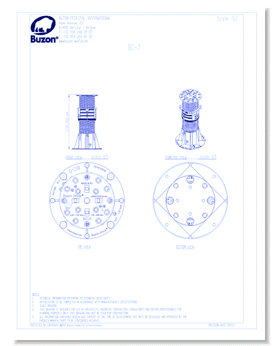 Pedestal BC-7 (230 to 360 mm) 