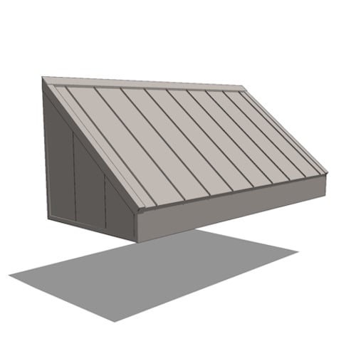 Standing Seam Metal Traditional Canopy System With Box - LFS-TR