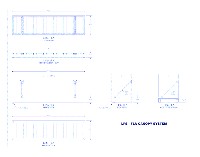 Flat Metal Canopy System - LFS-FLA