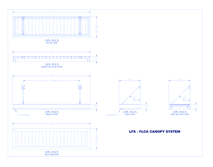 Flat Metal Canopy System - LFS-FLCA