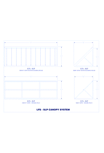 Standing Seam Metal Canopy System (Sloping) - LFS-SLP