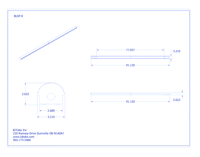 BLSP: LED Linear Strip Fixture - 8 FT