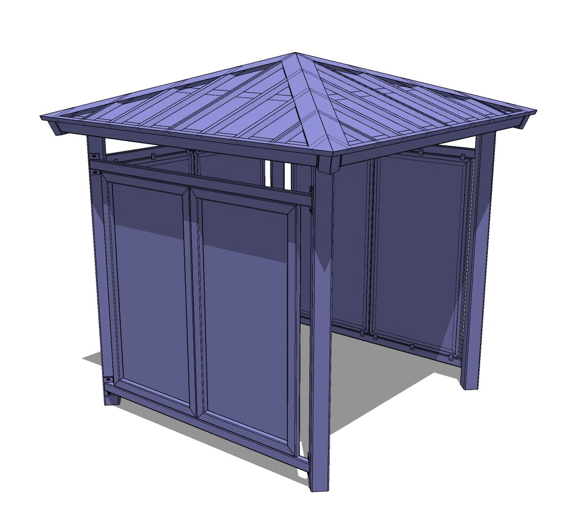 Steel Structure: Portable Lavatory Enclosure – Standard Eave