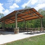 View Gable Roof – Rectangle Picnic Table Shelter