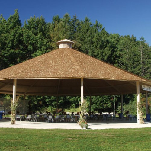 CAD Drawings BIM Models Poligon Pavilion – Twelve Sided Shelter, Hip Roof