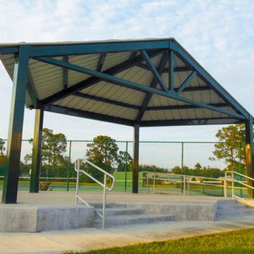 CAD Drawings BIM Models Poligon Houston Amphitheater – Four Sided Park Shelter