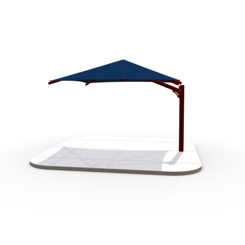 CAD Drawings BIM Models Poligon Cantilever Square Umbrella