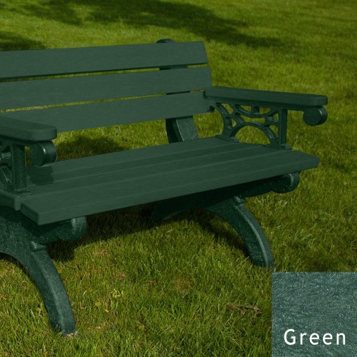 CAD Drawings Polly Products Monarque 4' Backed Bench with arms (ASM-MB4BA)