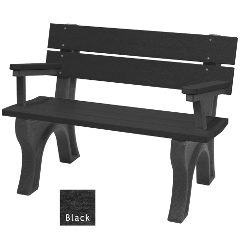 CAD Drawings Polly Products Economizer Traditional 4' Backed Bench with arms (ASM-ET4BA)